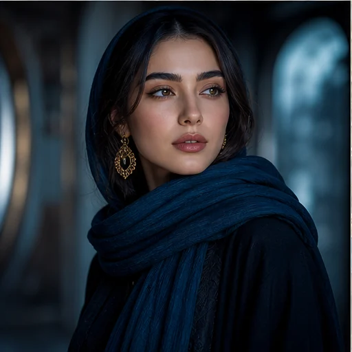 پرترهٔ سینمایی با نور آبی